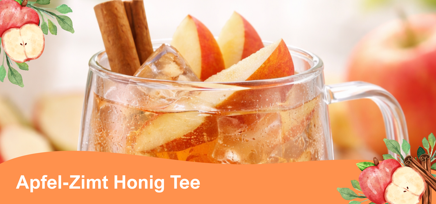 Apfel-Zimt Honig Tee Drink "Weisser Kick"