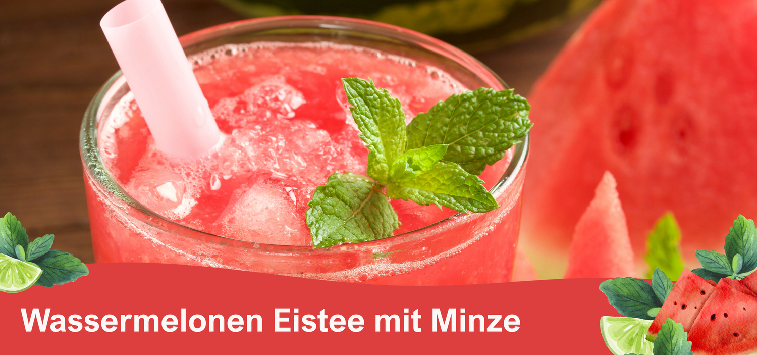 Wassermelonen-Eistee mit Minze