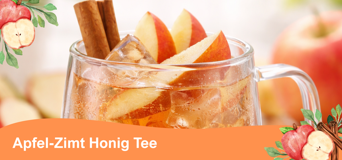 Apfel-Zimt Honig Tee Drink "Weisser Kick"