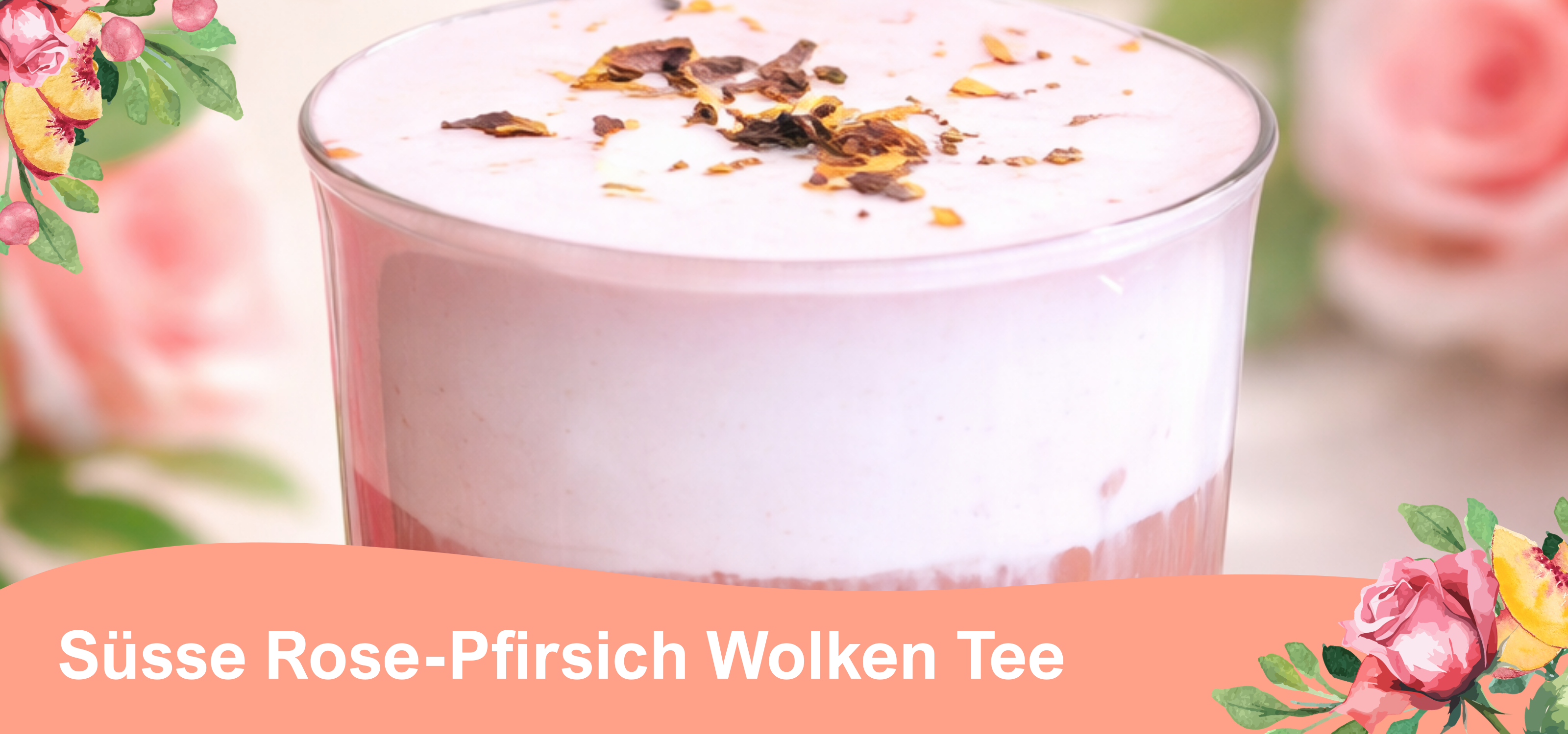 Süsse Rose Pfirsich Wolken Tee
