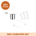 BRU Zubehör-Set mit Edelstahl-Teesieb, Glas-Brühkammer und Entkalkungs-Adapter, im Herbst Zubehör-Angebot 50 % sparen.