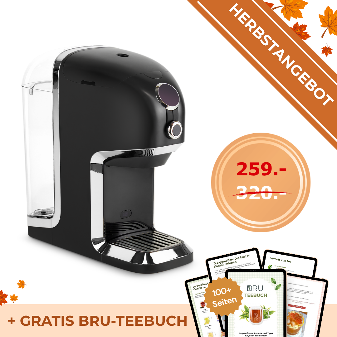 BRU Teemaschine + digitales BRU Teebuch