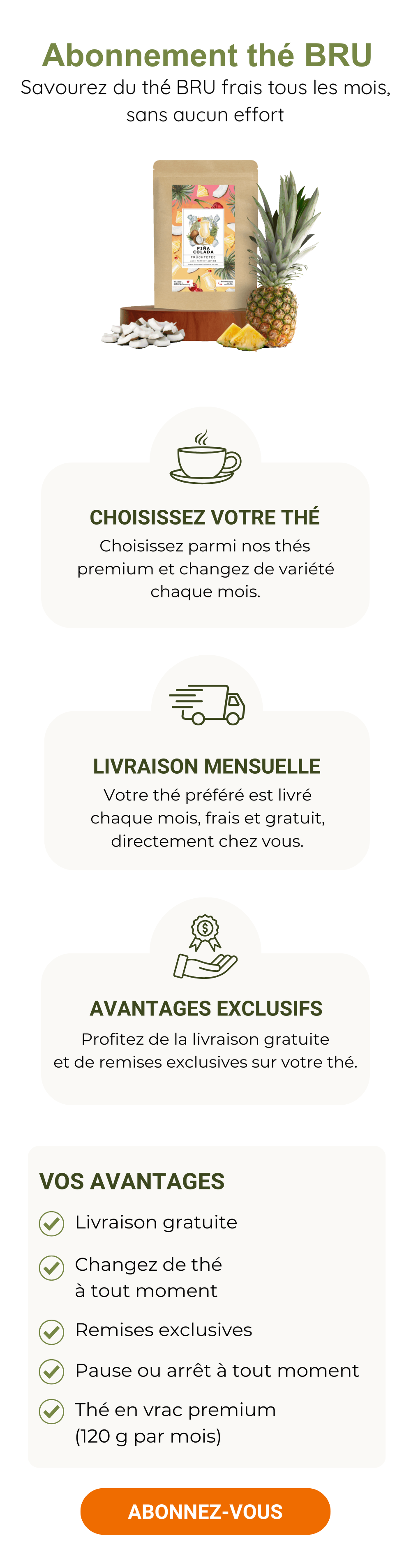 Abonnement thé BRU