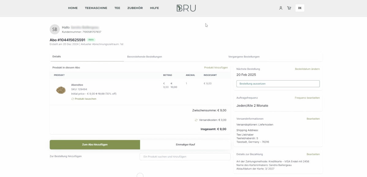BRU Abonnement