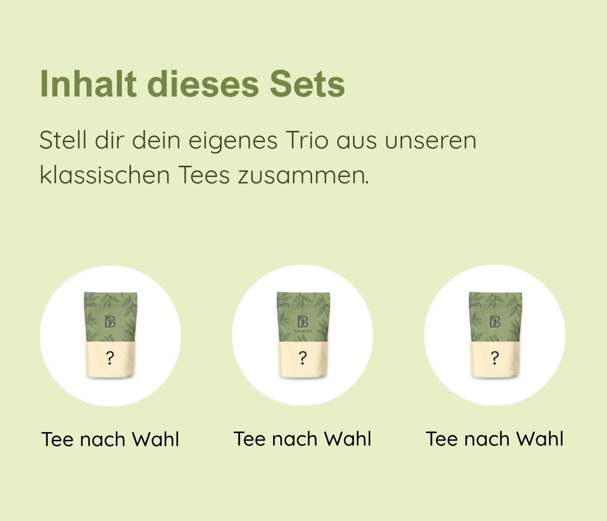 Inhalt dieses Sets: 3 klassische Tees nach Wahl