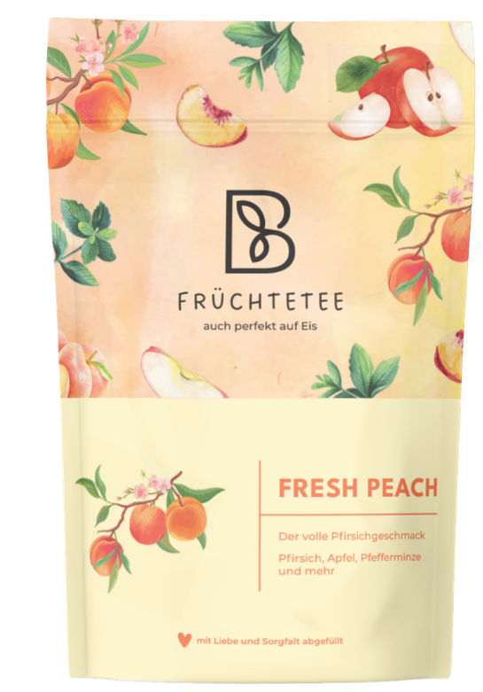 BRU Früchtetee Fresh Peach Packung
