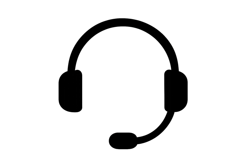 Can you make a symbol for customer support in black and without background